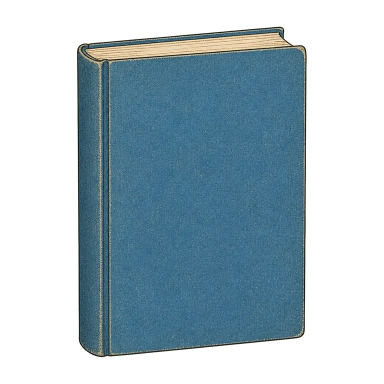 A book with a blue cover