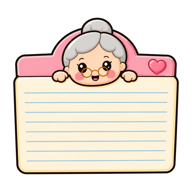 Grandma's recipe card