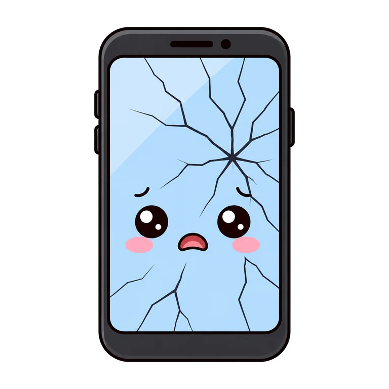 Phone screen cracked