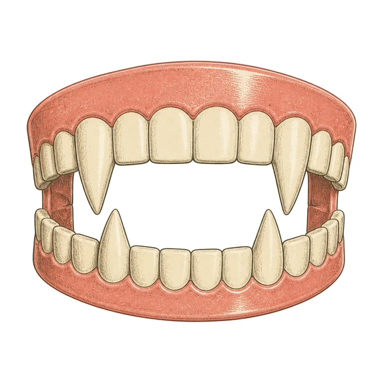 Plastic fangs