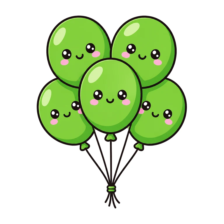 Green balloons