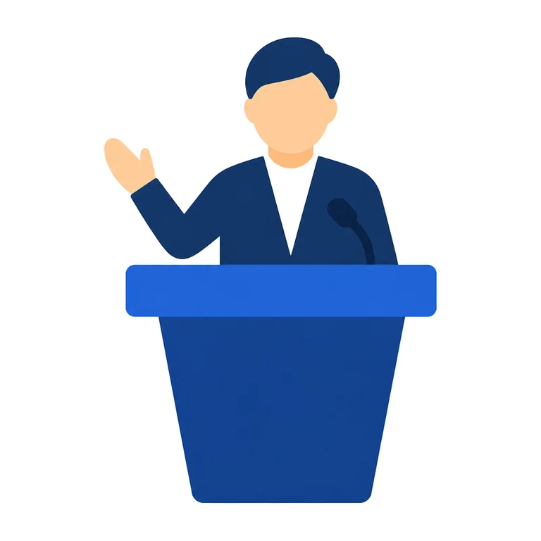 Has spoken at a conference