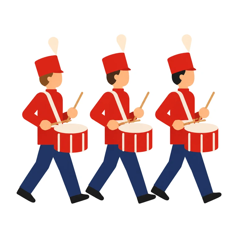Marching drummers