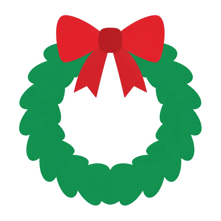 Wreath on front door