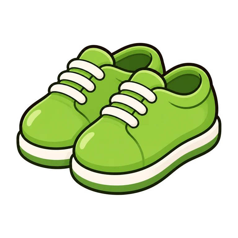 Green shoes