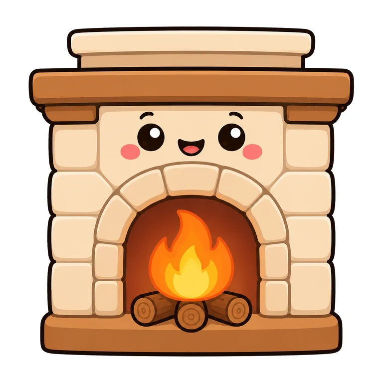 Cozy fireplace