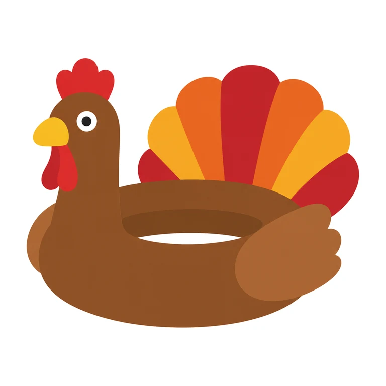 Giant turkey float