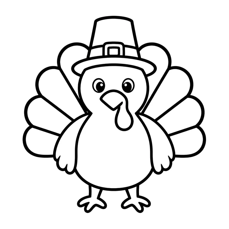 turkey with hat