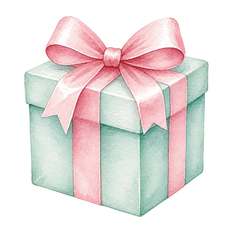 Gift box with bow