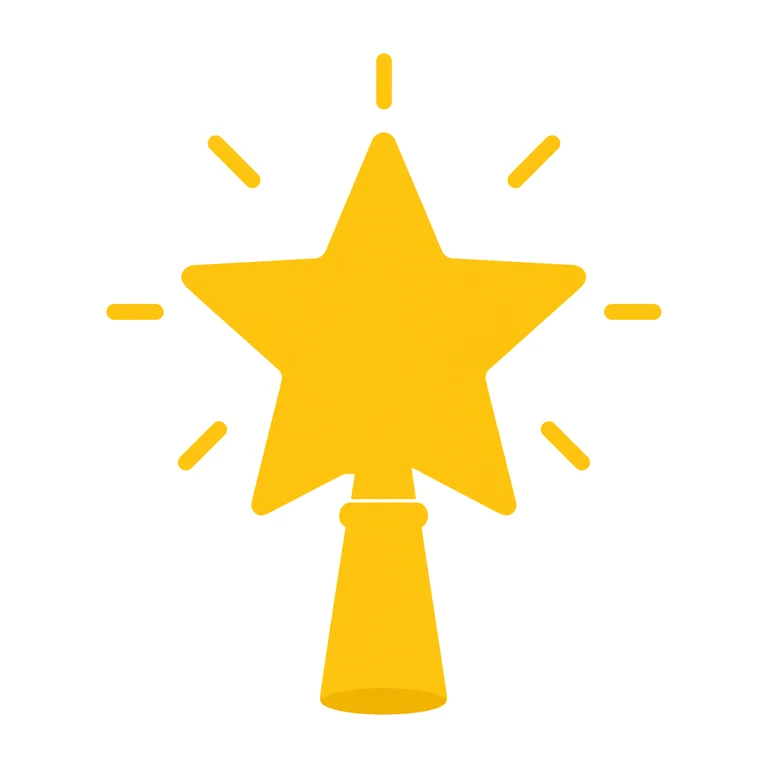 Glowing star topper