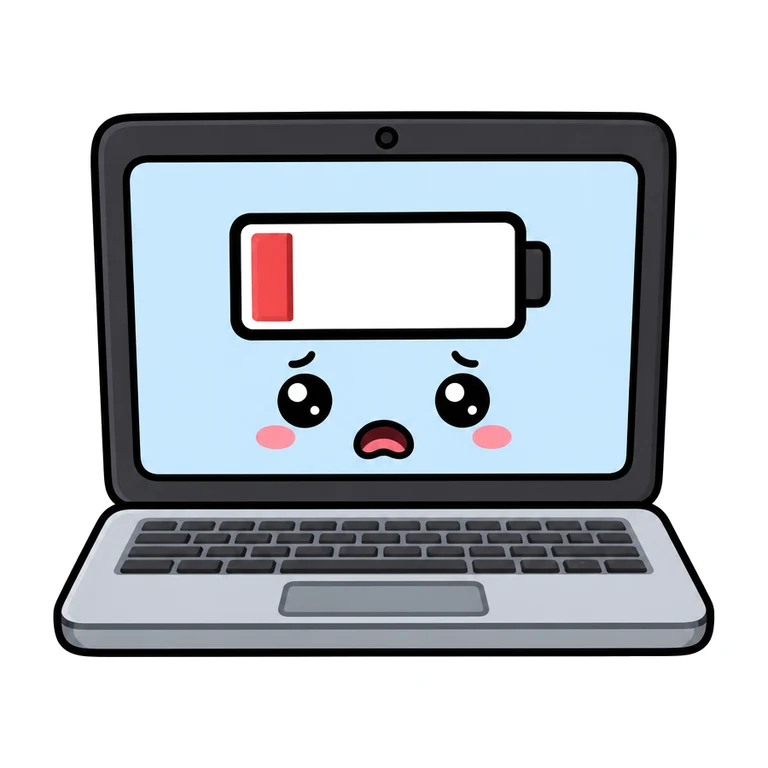 Laptop battery warning