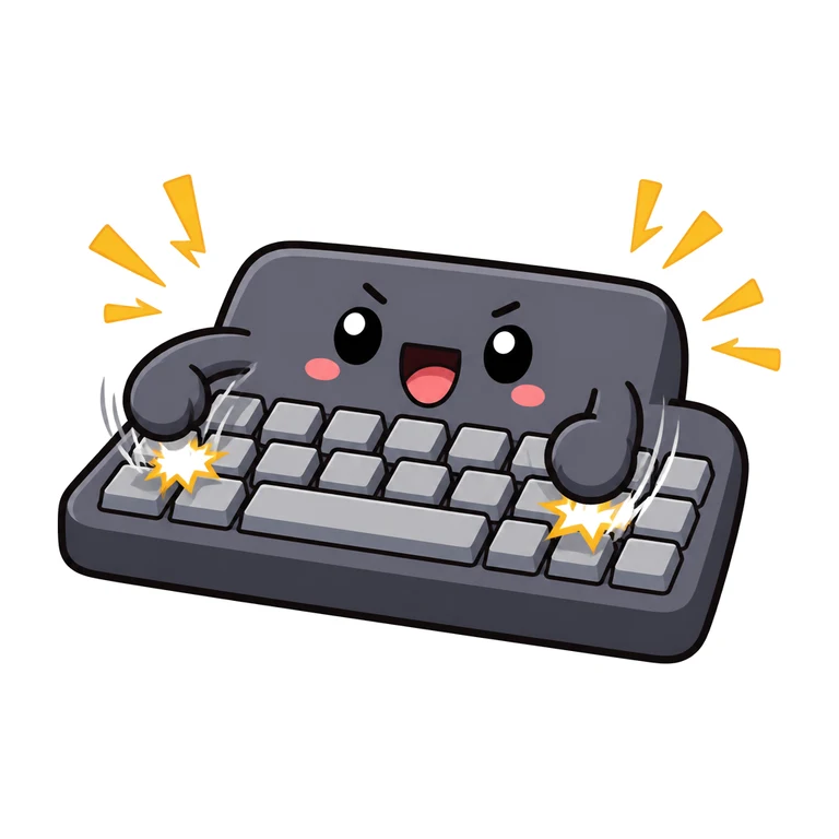 Loud keyboard typing
