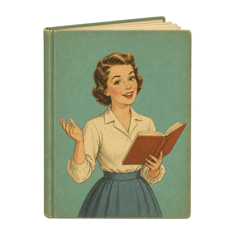 A book with a female narrator