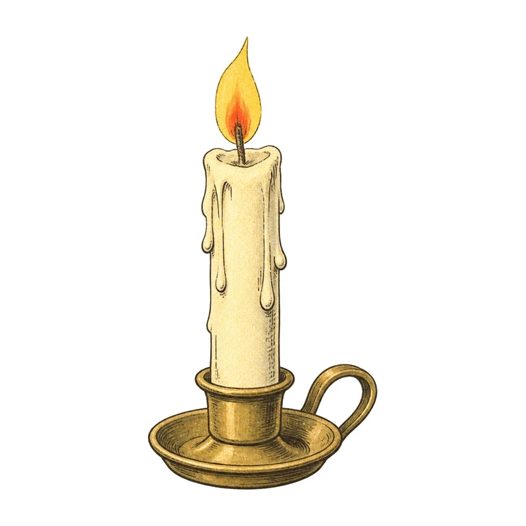 Flickering candle