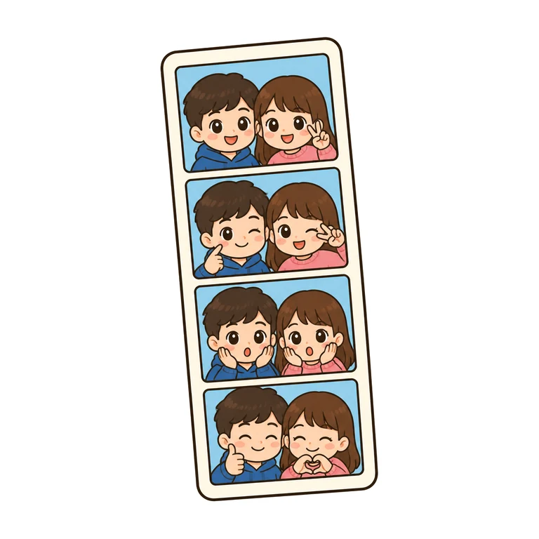 Photo booth strip