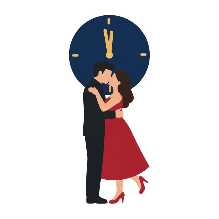 Kiss at midnight