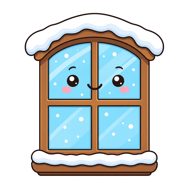 Snowy window